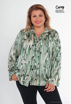 Picture of PLUS SIZE SILK PRINTED BLOUSE